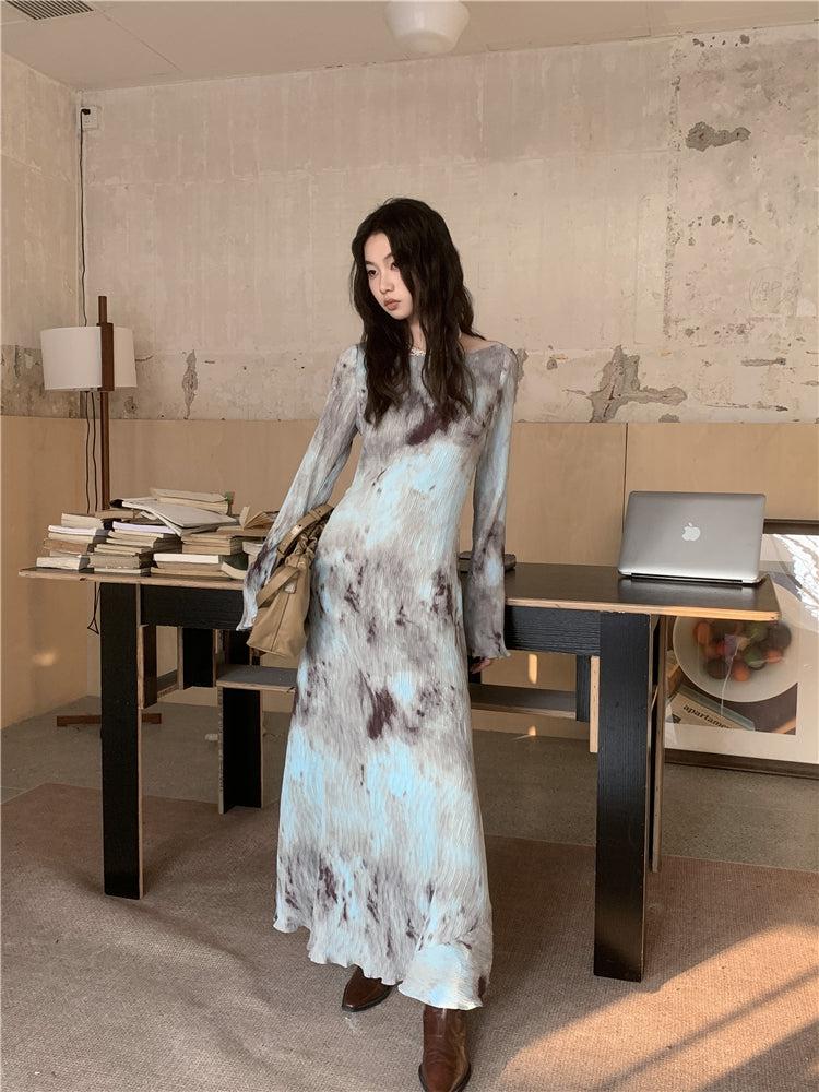 Tie Dye Maxi Dress view 5 | MAUVSTUDIO®