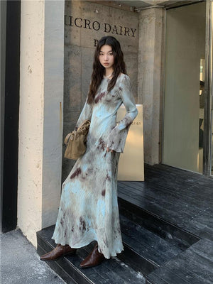 Tie Dye Maxi Dress view 6 | MAUVSTUDIO®