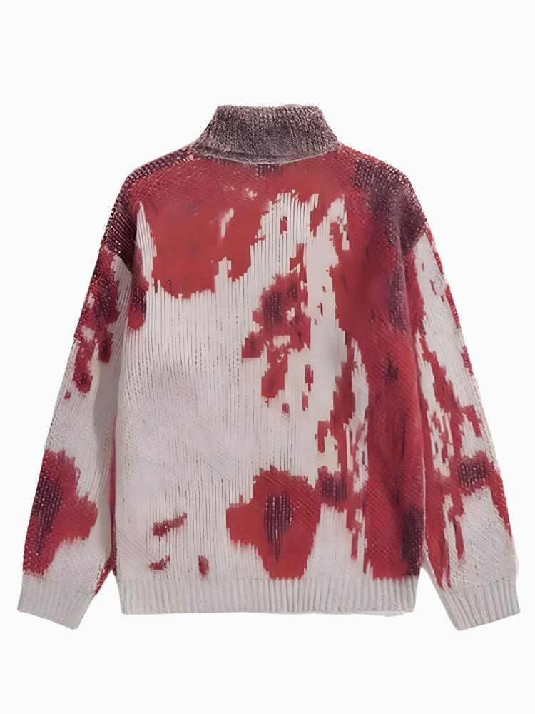 Tie Dye Turtle Neck Knitted Sweater-Mauv Studio