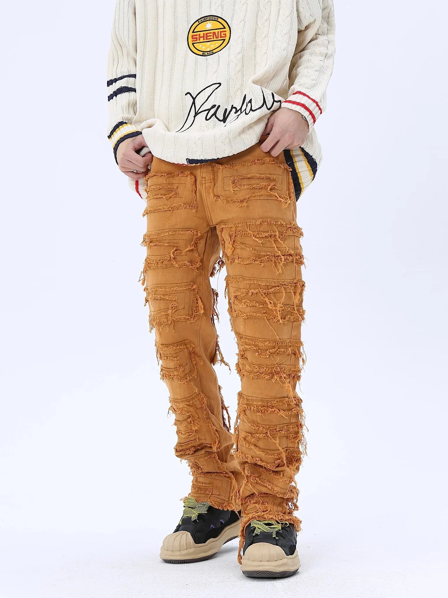 'Tribe' Jeans-Jeans-MAUV STUDIO-STREETWEAR-Y2K-CLOTHING