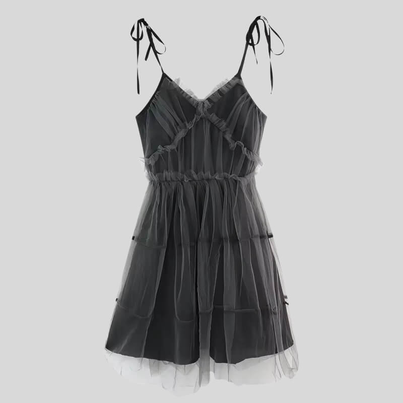 Tulle Mini Dress view 3 | MAUVSTUDIO®