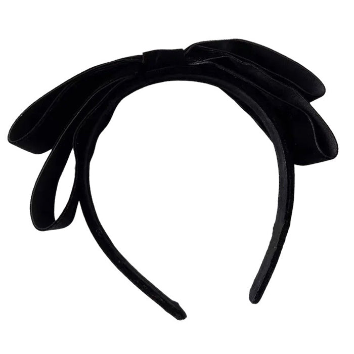 Velvet Bow Headband-Headband-MAUV STUDIO-STREETWEAR-Y2K-CLOTHING