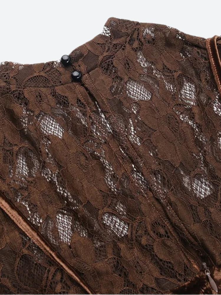 Velvet Mini Dress view 5 | MAUVSTUDIO®