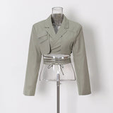 Veste asymétrique à liens "Claudia" 3 coloris-Jackets-MAUV STUDIO-STREETWEAR-Y2K-CLOTHING