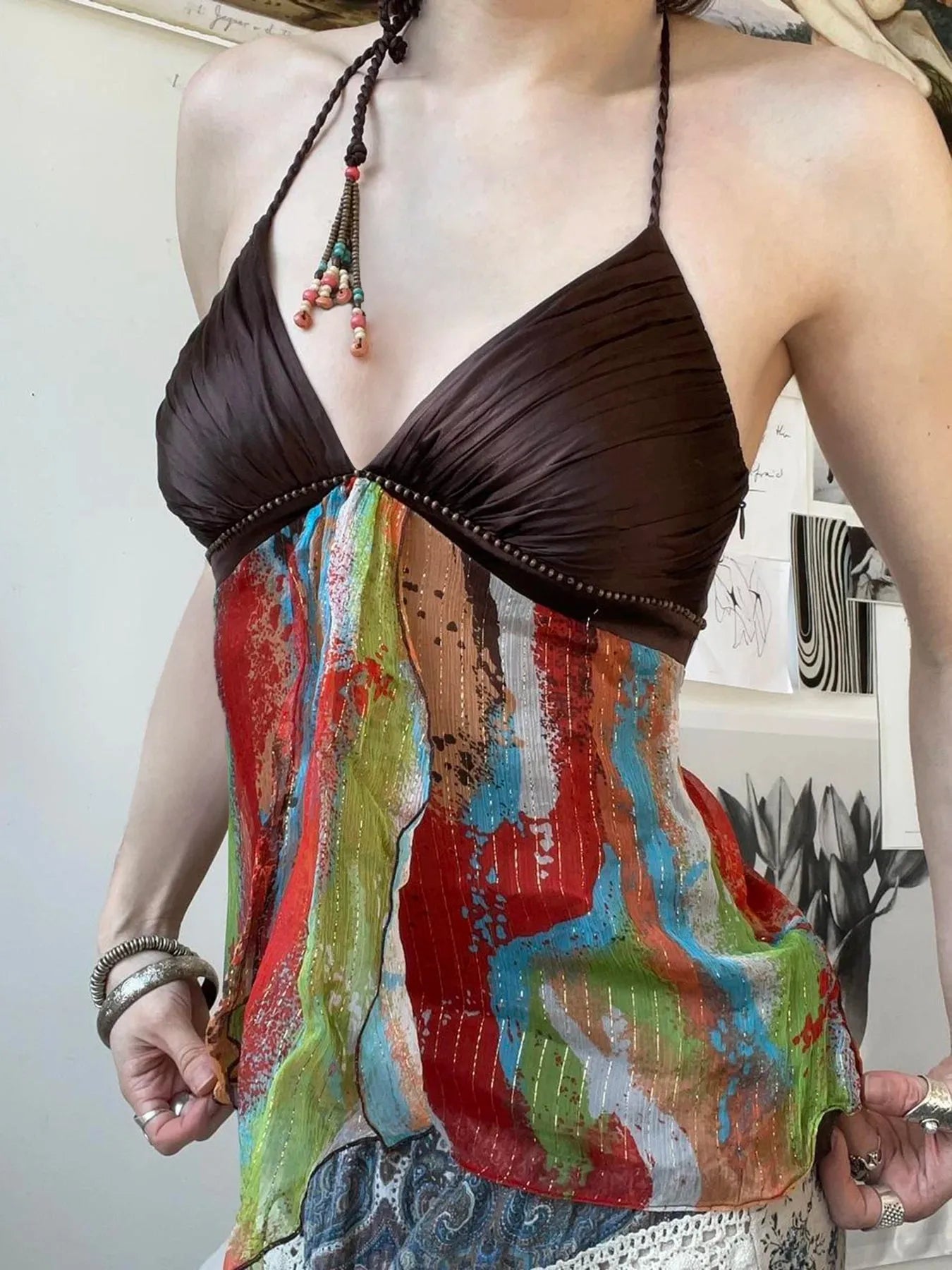 Vintage Boho Halter Neck Top – MAUVSTUDIO®