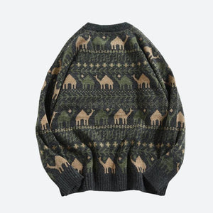 Vintage Camel Knitted Sweater-Mauv Studio