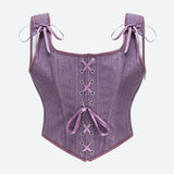 Vintage Corduroy Lace Up Corset Top – MAUVSTUDIO®