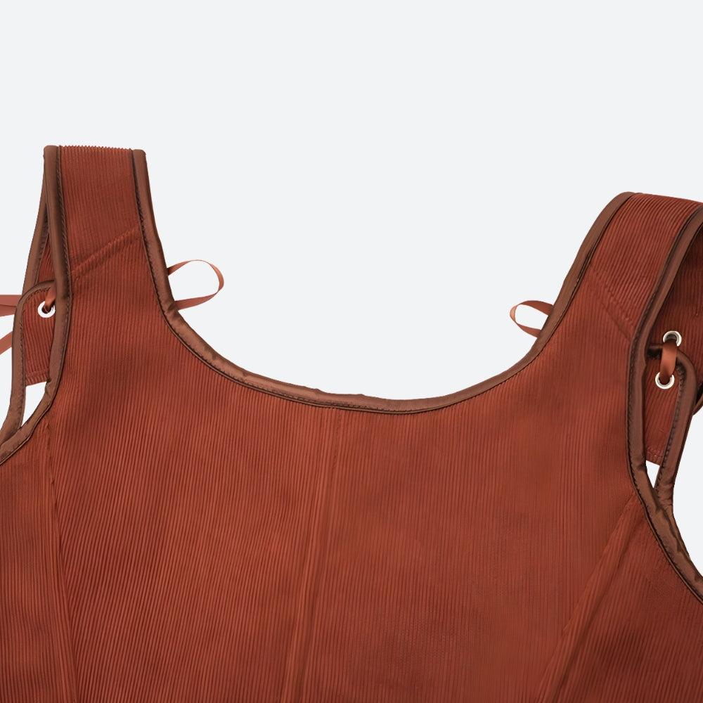 Vintage Corduroy Lace Up Corset Top – MAUVSTUDIO®