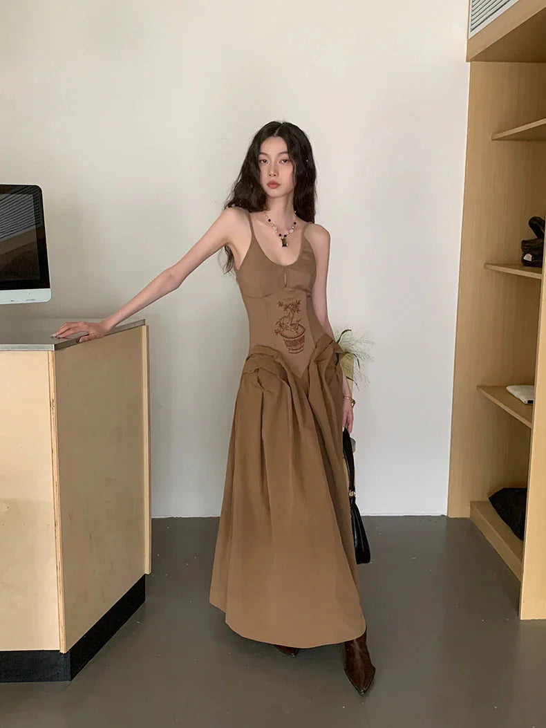 Vintage Corset Maxi Dress view 7 | MAUVSTUDIO®
