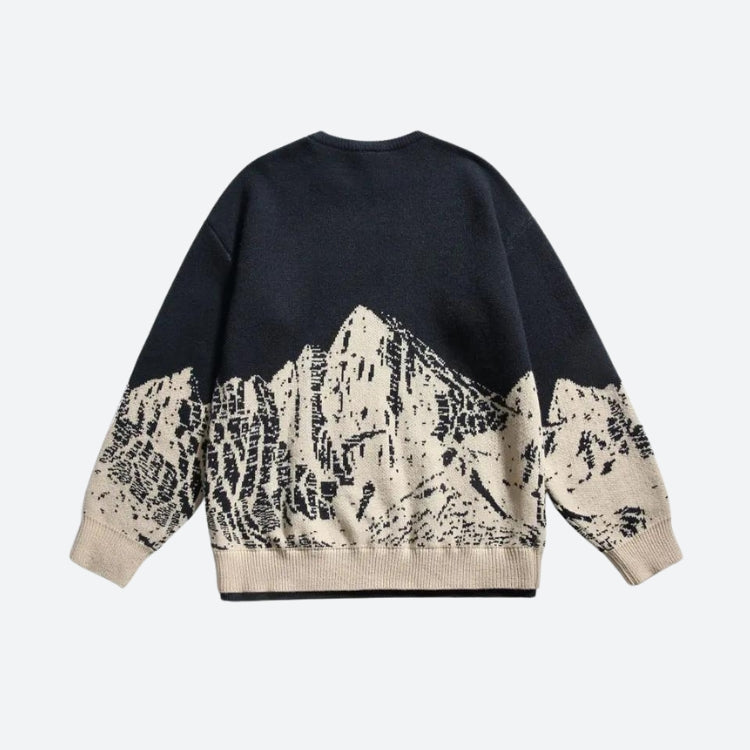 Vintage Mountain Knitted Sweater – MAUVSTUDIO®
