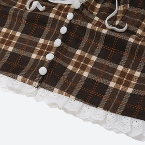 Vintage Plaid Halter Neck Top – MAUVSTUDIO®