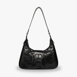 Kaela | Sac épaule Y2K cuir vieilli zippé – MAUVSTUDIO®