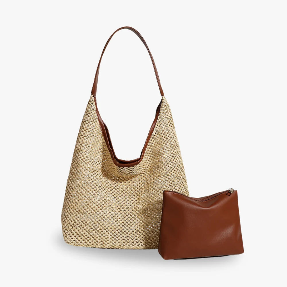 Lenora | Borsa hobo in paglia
