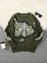 Weirdcore Skeleton Sweater