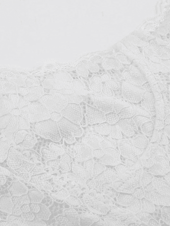 White Lace Cropped Tank Top-Tops&Tees-MAUV STUDIO-STREETWEAR-Y2K-CLOTHING
