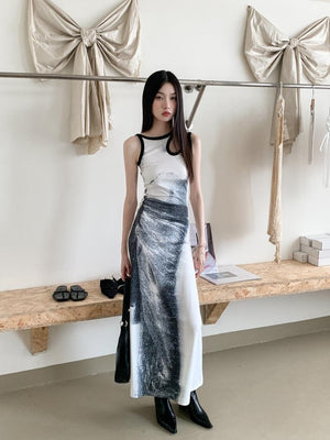 Y2K Abstract Maxi Dress view 5 | MAUVSTUDIO®