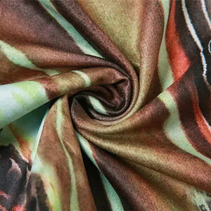 Y2K Abstract One Shoulder Top with cropped cut, Y2K top styled with low rise bottoms