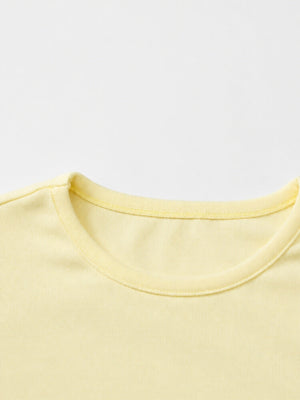 Y2K Always Late Baby Tee with cropped cut, Y2K baby tee styled with low rise bottoms
