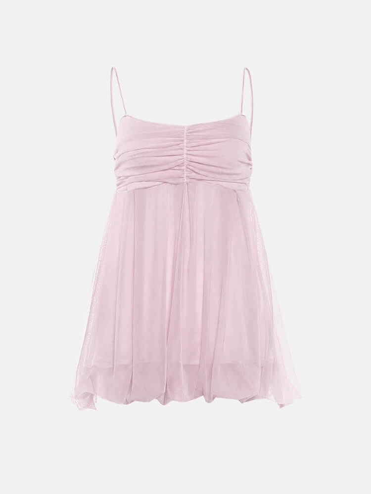Y2K Babydoll Top with gathered bust, Y2K tube top styled with low rise bottoms