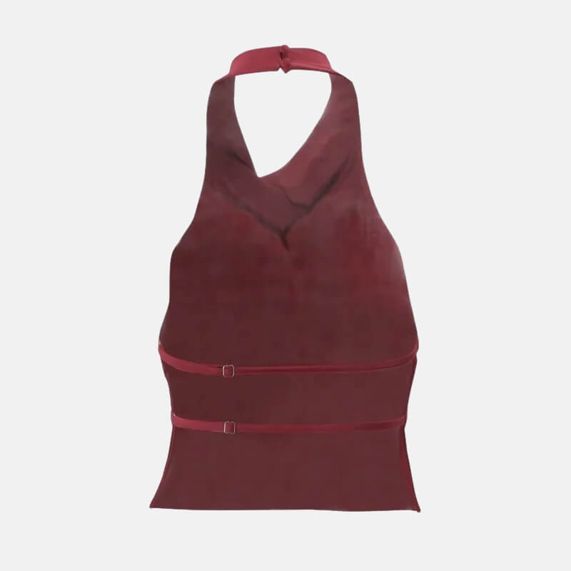Y2K Backless Halter Top with open back, Y2K halter top styled with low rise bottoms
