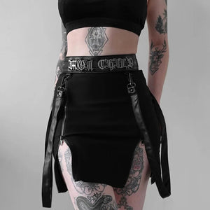 , Y2K skirt styled with a crop top