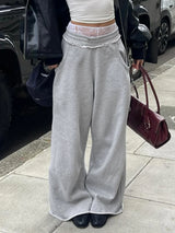 Y2K Baggy Grey Low Rise Sweatpants
