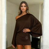 Y2K Batwing Sleeve Mini Dress view 10 | MAUVSTUDIO®
