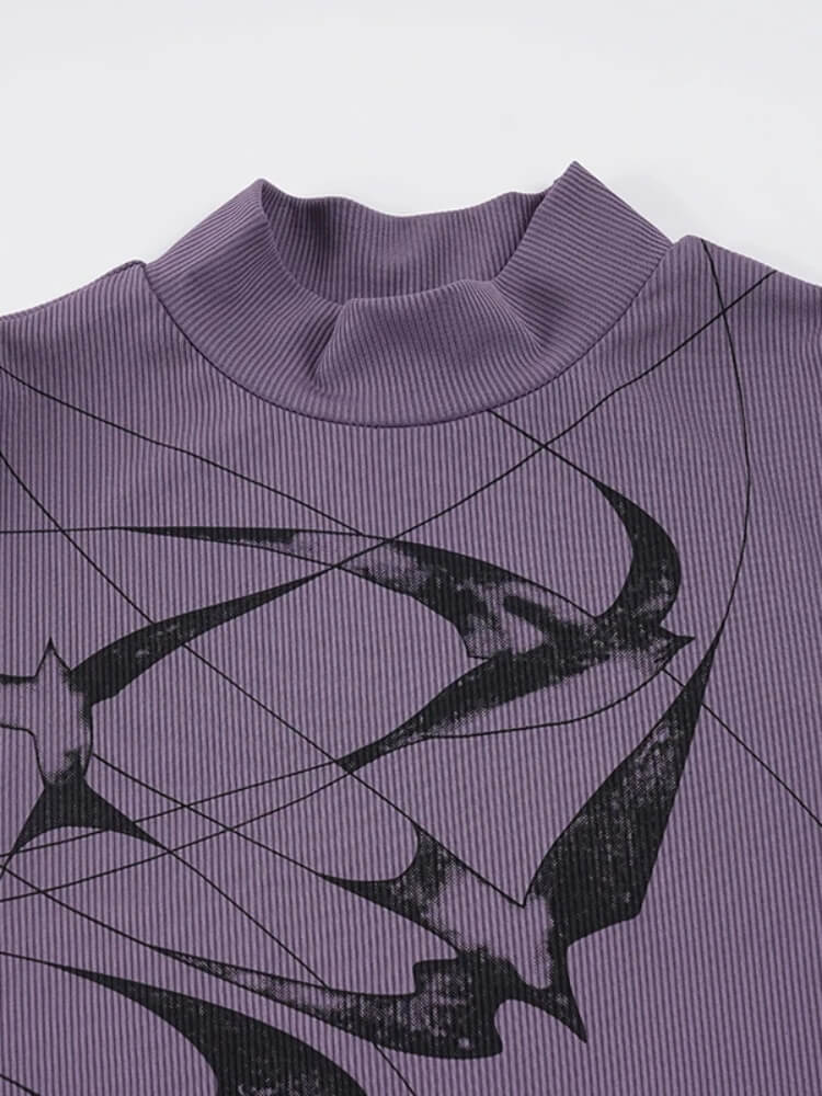 Y2K Bird Top with ribbed knit, Y2K tube top styled with low rise bottoms