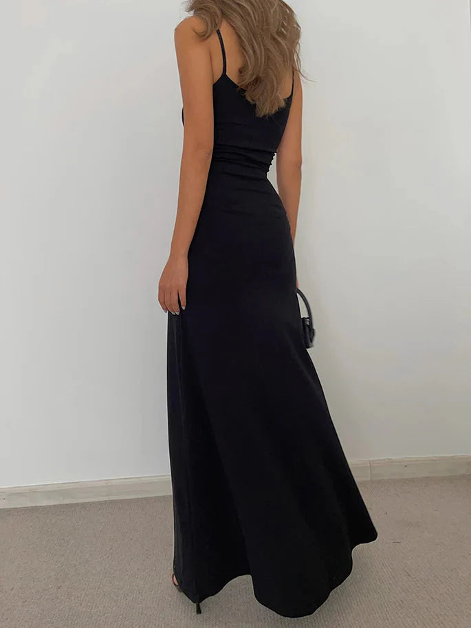 Y2K Bodycon Maxi Dress view 5 | MAUVSTUDIO®