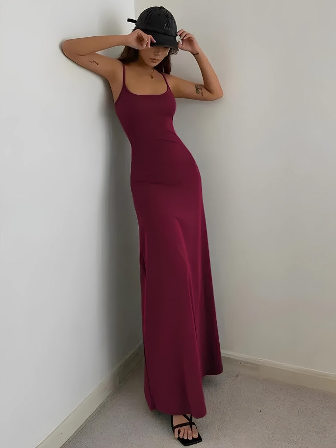 Y2K Bodycon Maxi Dress view 17 | MAUVSTUDIO®