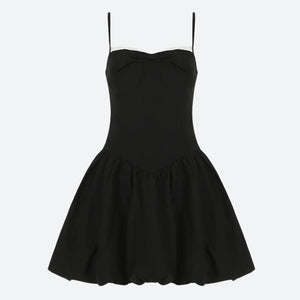 Y2K Bow Bubble Mini Dress view 2 | MAUVSTUDIO®