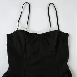 Y2K Bow Bubble Mini Dress view 3 | MAUVSTUDIO®
