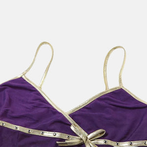 Y2K Bow Mesh Tank Top with sheer mesh, Y2K tube top styled with low rise bottoms