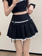 , Y2K skirt styled with a crop top