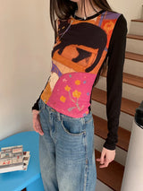 Y2K Cat Graphic Top – MAUVSTUDIO®