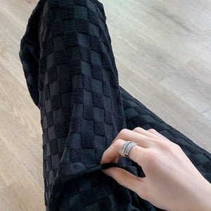 Y2K Checkered Sweatpants-Mauv Studio