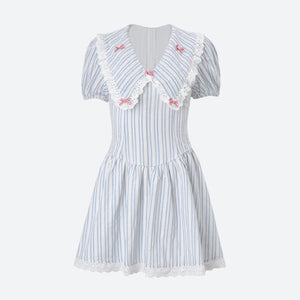 Y2K Chelsea Collar Mini Dress view 5 | MAUVSTUDIO®