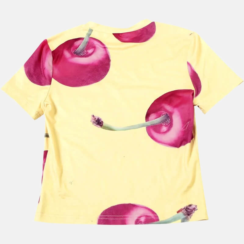 Y2K Cherry Baby Tee with cropped cut, Y2K baby tee styled with low rise bottoms