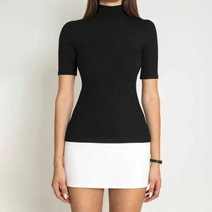 Y2K Color Block Mini Dress view 3 | MAUVSTUDIO®
