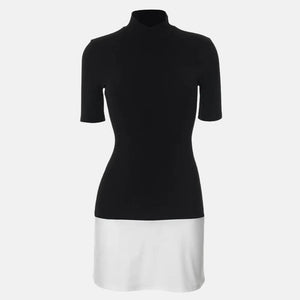 Y2K Color Block Mini Dress view 4 | MAUVSTUDIO®