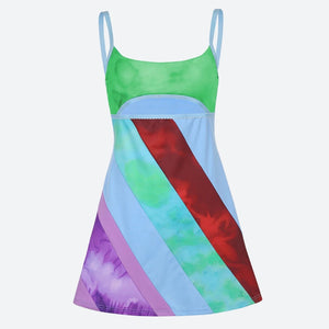 Y2K Colorful Mini Dress view 4 | MAUVSTUDIO®