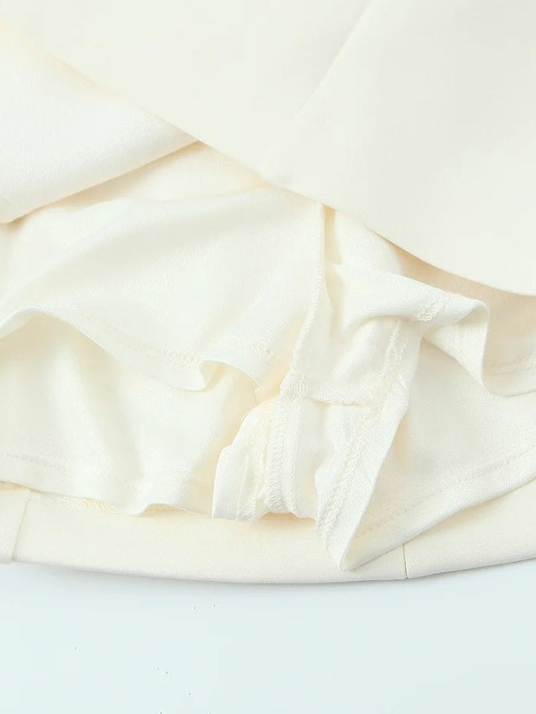 Y2K Contrast Trim Mini Dress view 6 | MAUVSTUDIO®