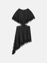 Y2K Cut Out Lace Trim Midi Dress view 8 | MAUVSTUDIO®