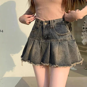 , Y2K skirt styled with a crop top