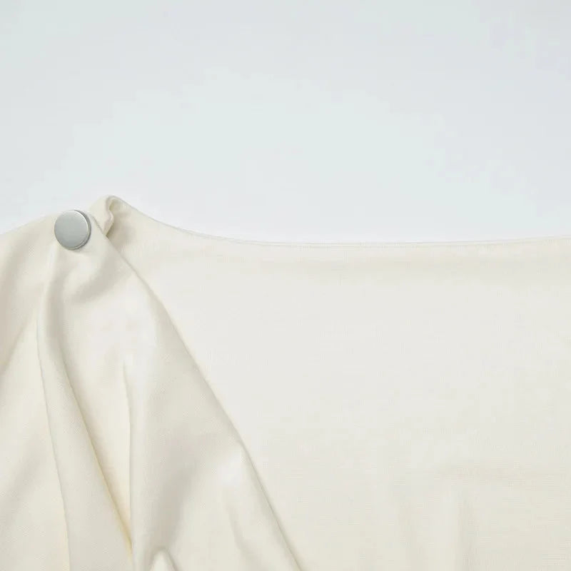 Y2K Draped Button Top with button front, Y2K top styled with low rise bottoms