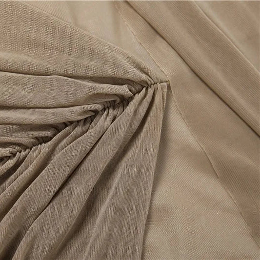 Y2K Draped Maxi Dress view 6 | MAUVSTUDIO®