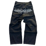 Y2K Embroidered Baggy Jeans