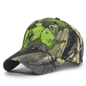 Y2K Embroidered Fish Bone Camo Baseball Cap – MAUVSTUDIO®