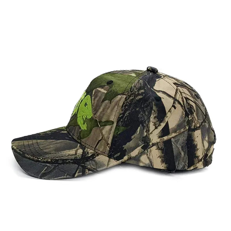 Y2K Embroidered Fish Bone Camo Baseball Cap – MAUVSTUDIO®
