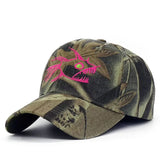 Y2K Embroidered Fish Bone Camo Baseball Cap – MAUVSTUDIO®